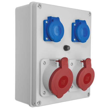 Rozdzielnica R-BOX 240, 1 x 32A / 5p, 1 x 16A / 5p, 2 x 250 V