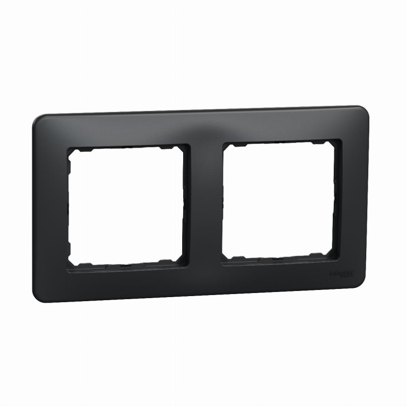 Ramka 2-krotna czarny antracyt Sedna D&E SDD314802