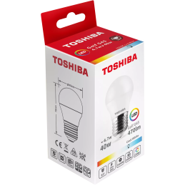 Żarówka LED TOSHIBA G45 E27 4,7W = 40W 470lm 6500K kulka