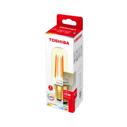 TOSHIBA LED FILAMENT Dekoracyjna (AMBER) T25 E14 4.5W 2200K Tablicowa