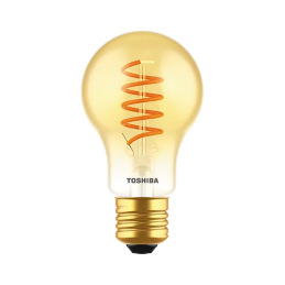 Żarówka TOSHIBA LED FILAMENT Dekoracyjna (SPIRAL AMBER) A60 E27 4.5W = 25W 2200K