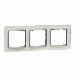 Ramka 3-krotna szkło białe  Sedna D&E SDD360803