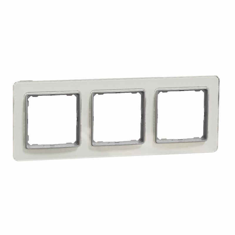 Sedna Elements, ramka 3-krotna, szkło białe SDD360803