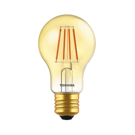 Żarówka TOSHIBA LED FILAMENT Dekoracyjna (AMBER) A60 E27 4.5W = 25W 2200K