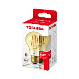 Żarówka TOSHIBA LED FILAMENT Dekoracyjna (AMBER) A60 E27 4.5W = 25W 2200K
