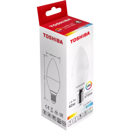 TOSHIBA LED N_STD C37 E14 4.7W = 40W 6500K świeczka