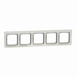 Ramka 5-krotna szkło białe Sedna Elements SDD360805