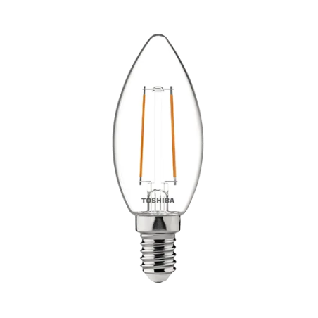 TOSHIBA LED FILAMENT Dekoracyjna C35 E14 2.5W = 25W 2700K świeczka