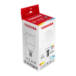 TOSHIBA LED N_STD G45 E14 7W = 60W 6500K Kulka