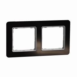 Ramka 2-krotna szkło czarne Sedna D&E  SDD361802
