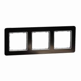 Ramka 3-krotna szkło czarne Sedna D&E SDD361803
