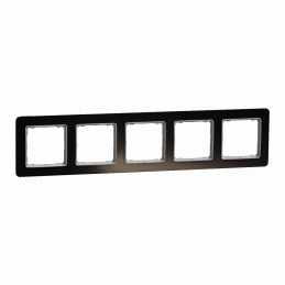 Ramka 5-krotna szkło czarne Sedna Elements SDD361805