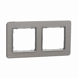 Ramka 2-krotna szczotkowane aluminium Sedna Elements SDD370802