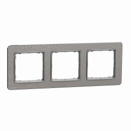 Ramka 3-krotna szczotkowane aluminium Sedna Elements SDD370803