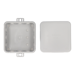 Puszka odgałęźna naścienna, szara IP54 75 x 75 x 40 mm E125 SPAMEL
