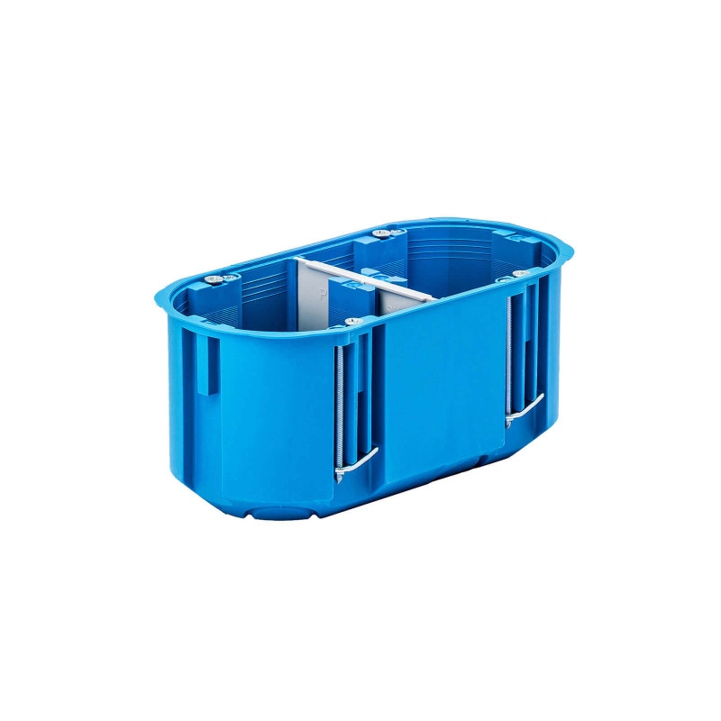Puszka do pustych ścian wielopolowa P2x60D niebieski 2×60 mm, głęboka SIMET 32092203