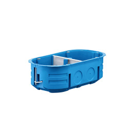 Puszka do pustych ścian P2x60K niebieski wielopolowa 2×60 mm, płytka SIMET 32322203