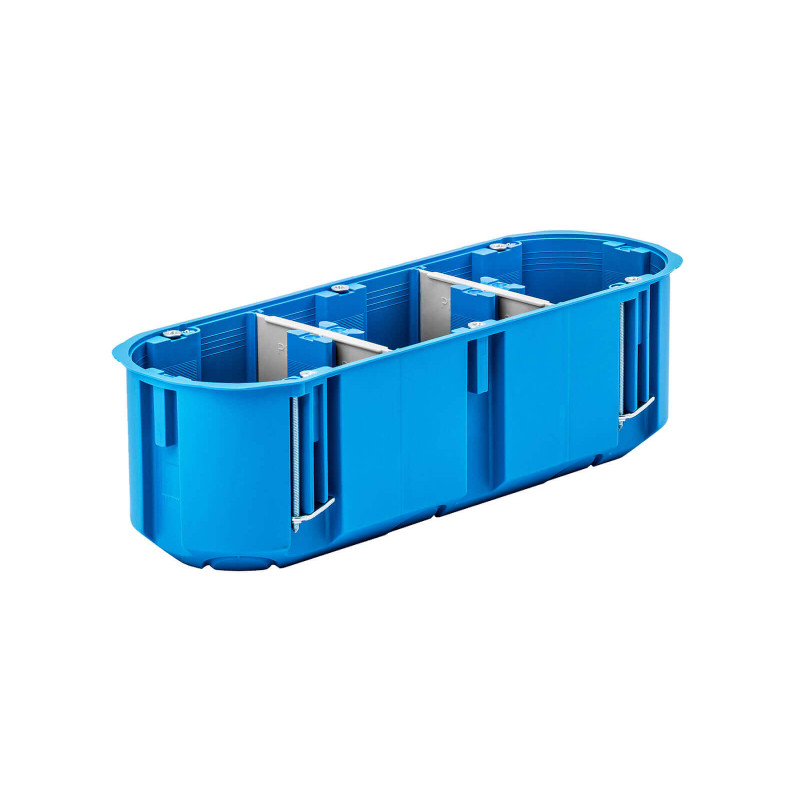 Puszka do pustych ścian P3x60D niebieski wielopolowa 3×60 mm, głęboka SIMET 32104203