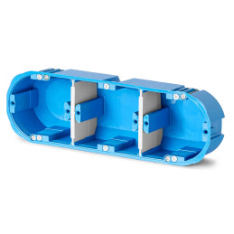 Puszka do pustych ścian P3x60D niebieski wielopolowa 3×60 mm, głęboka SIMET 32104203