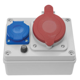 Rozdzielnica R-BOX 150: 1x32A/5P, 1x250V, 400V, IP44, 1x termik
