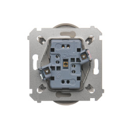DGZ2MZ.01/44 Gniazdo wtyczkowe podwójne z uziemieniem z przesłonami (moduł) 16A, 250V~, zaciski śrubowe  złoty mat -  Simon 54