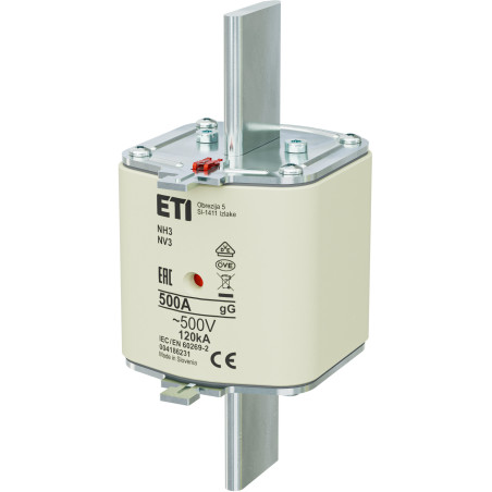 NH3 gG 500A/500V Wkładka topikowa NH zwłoczna KOMBI 004186231