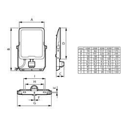 Naświetlacz LED z czujnikiem Ledinaire BVP167 50W 6000 lm 3000K, 4000K, 6500K IP65 Philips