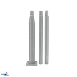 SŁUP OŚWIETLENIOWY SKŁADANY 3M 160X160MM FI60MM SZARY BEMKO