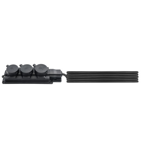 Listwa gumowa trójgniazdowa z przewodem H05RR-F 3x1,5mm2 - 3m, 16A, 250V, czarna, IP44
