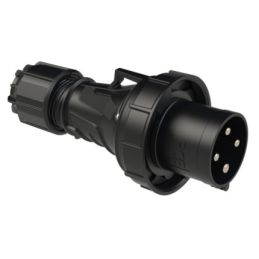 Wtyczka przenośna 4P 6H IP67 POWER TWIST czarna 034-6xs