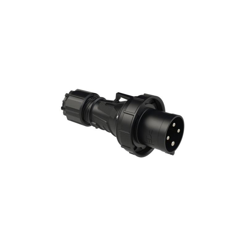Wtyczka przenośna 4P 6H IP67 POWER TWIST czarna 034-6xs