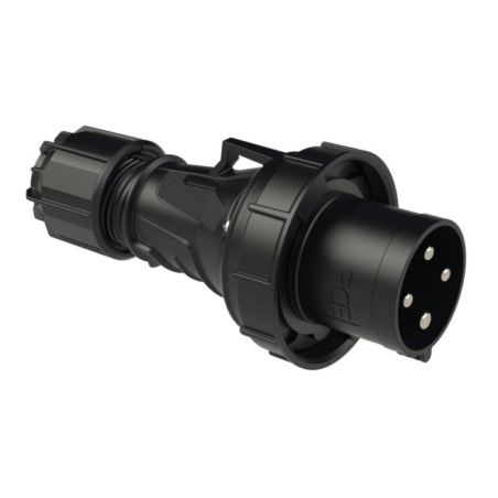 Wtyczka przenośna 4P 6H IP67 POWER TWIST czarna 034-6xs