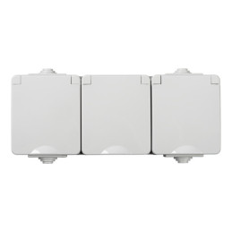 Gniazdo zasilające francuskie z ochroną styków TEKNO IP65GR GN3x2P+Z