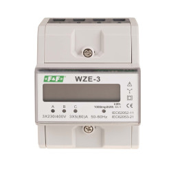 Trójfazowy licznik zużycia energii 80A, MID WZE-3