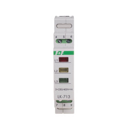 Lampka sygnalizacyjna 3xLED czerwona/żółta/zielona 3x230V+N LK-713K