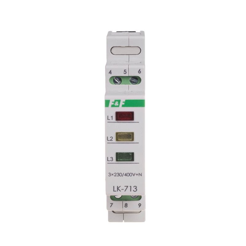 Lampka sygnalizacyjna 3xLED czerwona/żółta/zielona 3x230V+N LK-713K