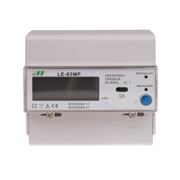 Licznik energii elektrycznej 3‑fazowy 60A 230/400V wyświetlacz LCD RS‑485 MODBUS LE‑03MP