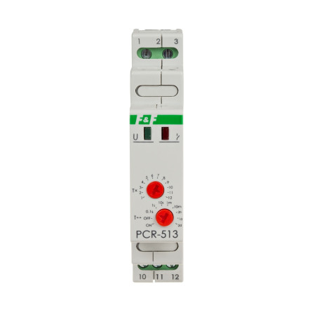 Przekaźnik czasowy rewersyjny styki: 1NO/NC 230V 16A PCR-513-16