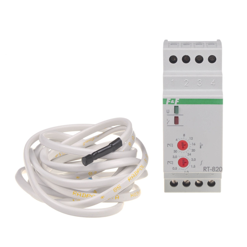 Regulator temperatury 4÷30°C 1NO/NC 230V CRT-820