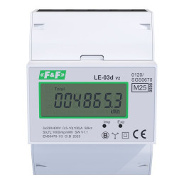 Licznik zużycia energii elektrycznej 3-fazowy, 4-przewodowy LCD MID LE-03D