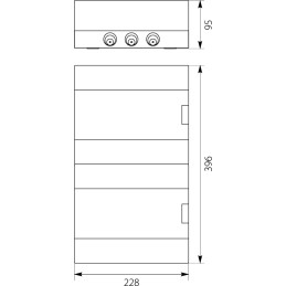SRn-2x8 (16) (N+PE) Skrzynka rozdzielcza natynkowa [1.4]