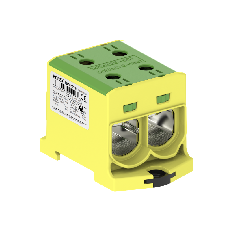Zacisk uniwersalny OTL150-2 żółto-zielony 2xAl/Cu 25-150mm² 1500V MAA2150Y10