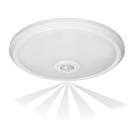 ZONDA LED 12W, plafon z czujnikiem ruchu PIR , 800lm, IP20, 4000K, poliwęglan mleczny, biały