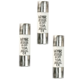 Wkładka topikowa zwłoczna cylindryczna 10x38 25A/500V gL/gG