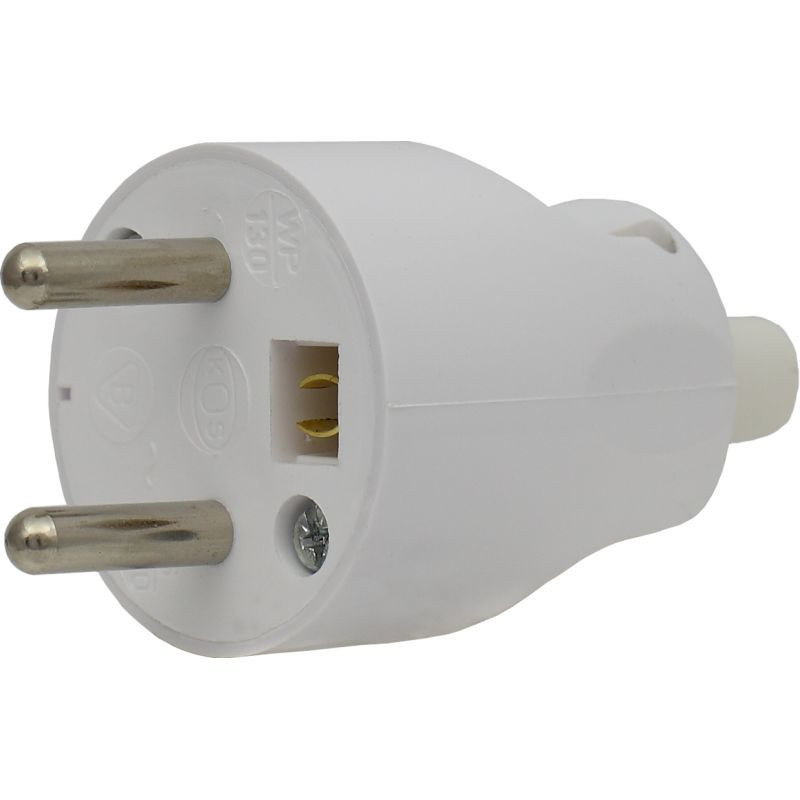 Wtyczka rozbieralna prosta 2P+Z 16A 250V POWER BIAŁY	480460