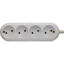 Gniazdo rozbieralne czterokrotne 4x2P IP27 białe POWER 430440