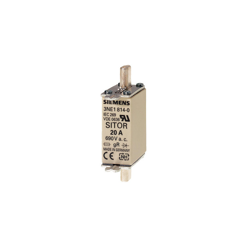 Wkładka topikowa NH000 20A 690V gS 100kA SITOR 3NE1814-0