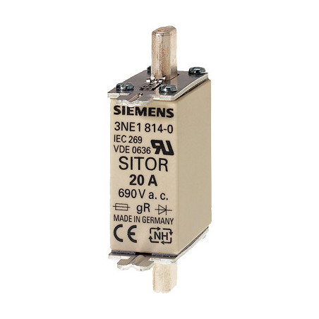 Wkładka topikowa NH000 20A 690V gS 100kA SITOR 3NE1814-0