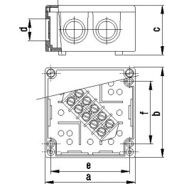 Odgałęźnik izolacyjny 5x4mm2 IP-44 037