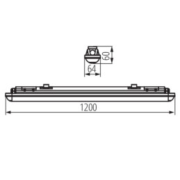 Oprawa hermetyczna LED DICHT LED 36W-NW 120cm 4000K IP65 31411